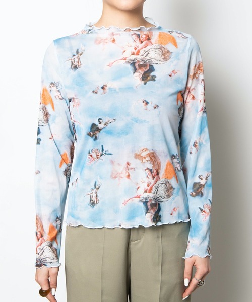 WEGO(ウィゴー)の「WEGO/プリントシースルーシアーTシャツ(Tシャツ/カットソー・レディース・ブルー系その他/ブラック系その他2/アニマル/その他1・FREE)」の20枚目の写真