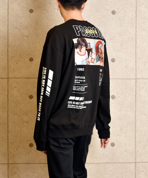 VIBGYOR(ヴィブジョー)の「VIBGYOR Select/バックプリントオーバーサイズスウェット(RE)(スウェット・メンズ・ホワイト/ブラック/ピンク・MEDIUM/LARGE)」の14枚目の写真