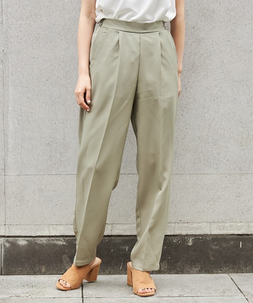 FUN.TRINITY（ファン トリニティー）の「センタープレスパンツ（その他パンツ・レディース・アイボリー/ブラック/カーキ/ブルー/ピンク・M）」の4枚目の写真