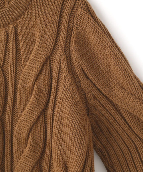 SUNSPEL（サンスペル）の「SUNSPEL / WOMEN’S MERINO BIG CABLE CREW（ニット/セーター・レディース・オフホワイト/ライトブラウン/ネイビー・2）」の14枚目の写真