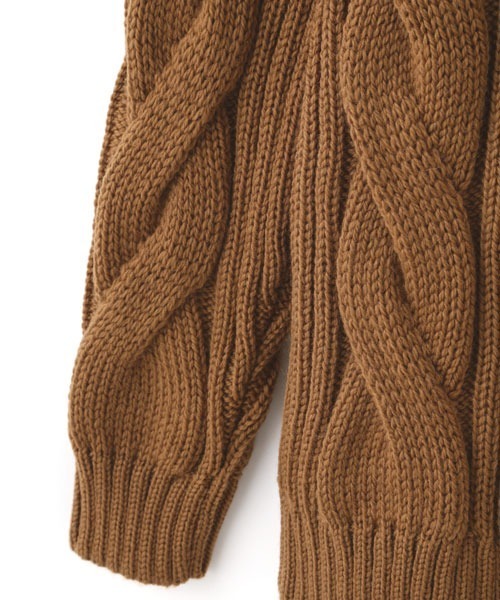 SUNSPEL（サンスペル）の「SUNSPEL / WOMEN’S MERINO BIG CABLE CREW（ニット/セーター・レディース・オフホワイト/ライトブラウン/ネイビー・2）」の15枚目の写真