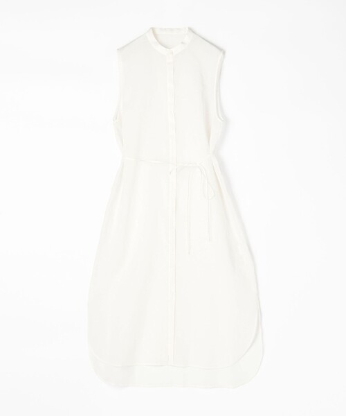 セール コットンオーガンジー ワンピース ノースリーブワンピース シャツワンピース シャツワンピース Caban キャバン のファッション