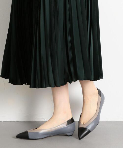 ODETTE E ODILE（オデットエオディール）の「OID カラーブロッキング FLT20↑（パンプス・レディース・ブラウン/ブラック/ピンク・25cm/22cm/23.5cm/22.5cm/23cm/24cm/24.5cm）」の2枚目の写真