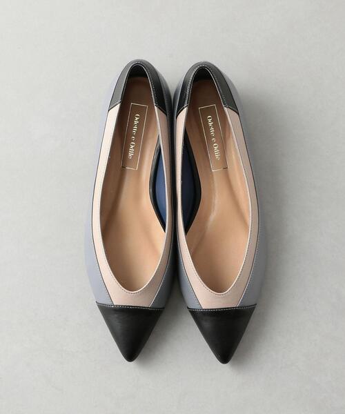 ODETTE E ODILE（オデットエオディール）の「OID カラーブロッキング FLT20↑（パンプス・レディース・ブラウン/ブラック/ピンク・25cm/22cm/23.5cm/22.5cm/23cm/24cm/24.5cm）」の5枚目の写真