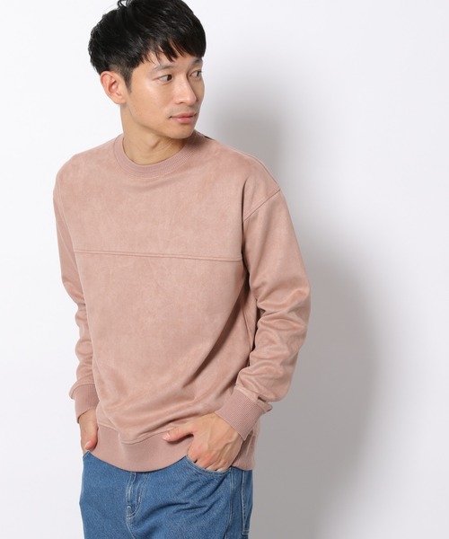 LAKOLE（ラコレ）の「ニュアンススエードプルオーバー / LAKOLE（スウェット・メンズ・オリーブ/サックスブルー/ピンク/ライトグレー/アクア/サンドグレー/ライトグリーン/イエロー・SMALL/MEDIUM/LARGE/X-LARGE）」の8枚目の写真