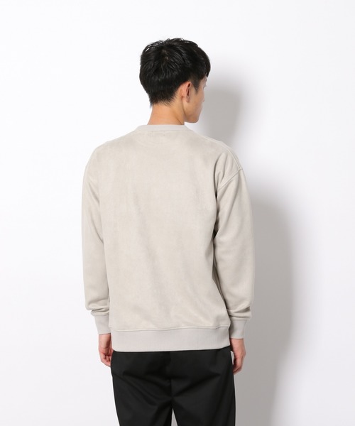 LAKOLE（ラコレ）の「ニュアンススエードプルオーバー / LAKOLE（スウェット・メンズ・オリーブ/サックスブルー/ピンク/ライトグレー/アクア/サンドグレー/ライトグリーン/イエロー・SMALL/MEDIUM/LARGE/X-LARGE）」の12枚目の写真