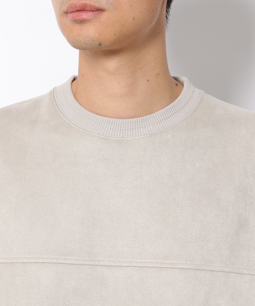 LAKOLE（ラコレ）の「ニュアンススエードプルオーバー / LAKOLE（スウェット・メンズ・オリーブ/サックスブルー/ピンク/ライトグレー/アクア/サンドグレー/ライトグリーン/イエロー・SMALL/MEDIUM/LARGE/X-LARGE）」の13枚目の写真