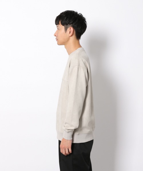 LAKOLE（ラコレ）の「ニュアンススエードプルオーバー / LAKOLE（スウェット・メンズ・オリーブ/サックスブルー/ピンク/ライトグレー/アクア/サンドグレー/ライトグリーン/イエロー・SMALL/MEDIUM/LARGE/X-LARGE）」の11枚目の写真