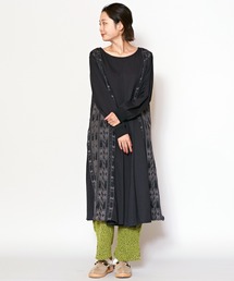 チャイハネ | 【チャイハネ】ネイティブ柄刺繍Aラインワンピース(ワンピース)