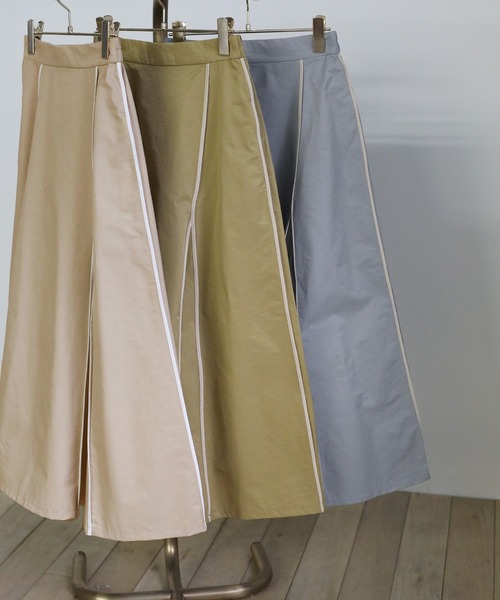 select MOCA(セレクトモカ)の「2021 SS ウェザークロスパイピングデザインスカート(スカート・レディース・カーキ/ブルー/ベージュ・FREE)」の21枚目の写真