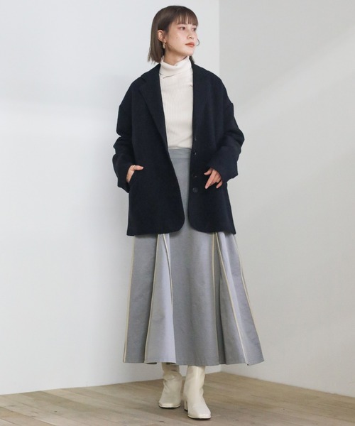 select MOCA(セレクトモカ)の「2021 SS ウェザークロスパイピングデザインスカート(スカート・レディース・カーキ/ブルー/ベージュ・FREE)」の12枚目の写真