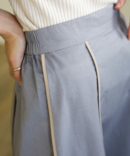 select MOCA(セレクトモカ)の「2021 SS ウェザークロスパイピングデザインスカート(スカート・レディース・カーキ/ブルー/ベージュ・FREE)」の15枚目の写真