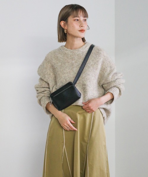 select MOCA(セレクトモカ)の「2021 SS ウェザークロスパイピングデザインスカート(スカート・レディース・カーキ/ブルー/ベージュ・FREE)」の9枚目の写真