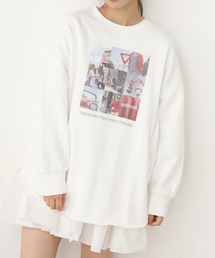 one after another NICE CLAUP | プリント裏毛プルオーバー(Tシャツ/カットソー)