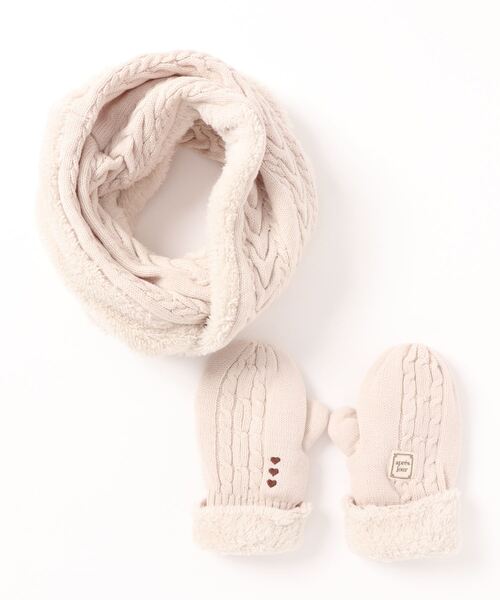 apres jour（アプレジュール）の「【3周年記念アイテム】スヌード＋手袋セット【ZOZOTOWN限定アイテム】（マフラー・レディース・ダークブラウン/アイボリー/モカ・フリー）」の5枚目の写真