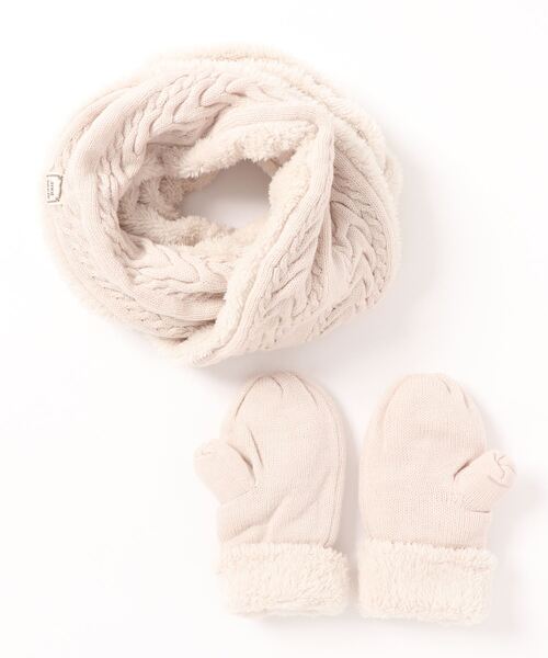 apres jour（アプレジュール）の「【3周年記念アイテム】スヌード＋手袋セット【ZOZOTOWN限定アイテム】（マフラー・レディース・ダークブラウン/アイボリー/モカ・フリー）」の8枚目の写真