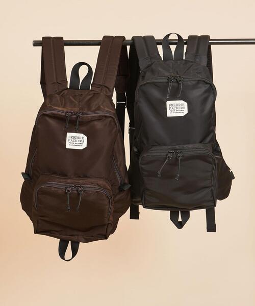 FREDRIK PACKERS（フレドリックパッカーズ）の「【別注】∴＜FREDRIK PACKERS＞SNUG PACK バックパック（バックパック/リュック・レディース・ダークブラウン/ブラック・FREE）」の3枚目の写真