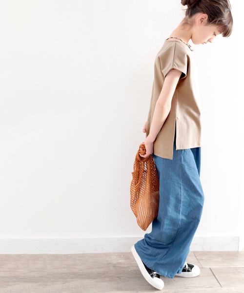 classicalelf(クラシカルエルフ)の「《キッズ》綿100% 上質コットン。シンプルフレンチトップス(Tシャツ/カットソー・キッズ・ブラック/モカ/ホワイト・150/160/140/130)」の6枚目の写真