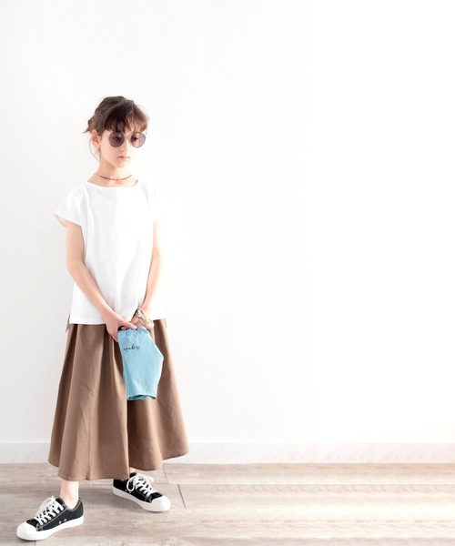classicalelf(クラシカルエルフ)の「《キッズ》綿100% 上質コットン。シンプルフレンチトップス(Tシャツ/カットソー・キッズ・ブラック/モカ/ホワイト・150/160/140/130)」の10枚目の写真