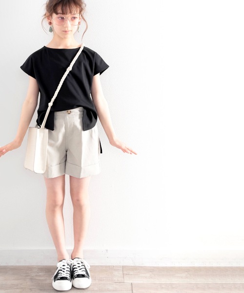 classicalelf(クラシカルエルフ)の「《キッズ》綿100% 上質コットン。シンプルフレンチトップス(Tシャツ/カットソー・キッズ・ブラック/モカ/ホワイト・150/160/140/130)」の22枚目の写真