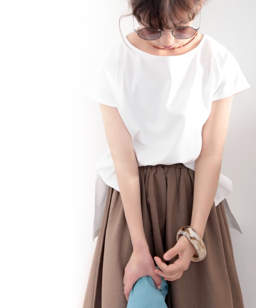 classicalelf(クラシカルエルフ)の「《キッズ》綿100% 上質コットン。シンプルフレンチトップス(Tシャツ/カットソー・キッズ・ブラック/モカ/ホワイト・150/160/140/130)」の11枚目の写真