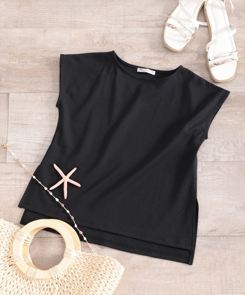 classicalelf(クラシカルエルフ)の「《キッズ》綿100% 上質コットン。シンプルフレンチトップス(Tシャツ/カットソー・キッズ・ブラック/モカ/ホワイト・150/160/140/130)」の13枚目の写真