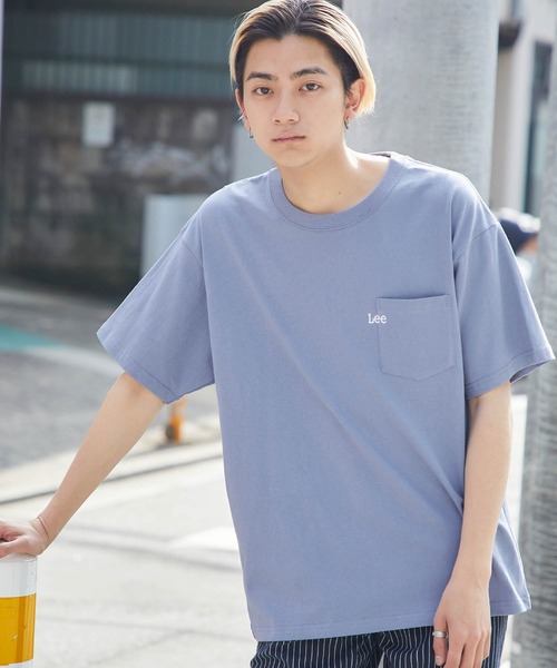 Lee/リー LOGO POCKET S/S TEE ロゴ刺繍ポケット半袖Tシャツ MONO-MART