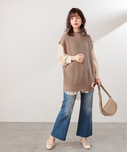 natural couture(ナチュラルクチュール)の「シアープリーツシャツチュニック(シャツ/ブラウス・レディース・アイボリー/グレー/ピンク・FREE)」の4枚目の写真