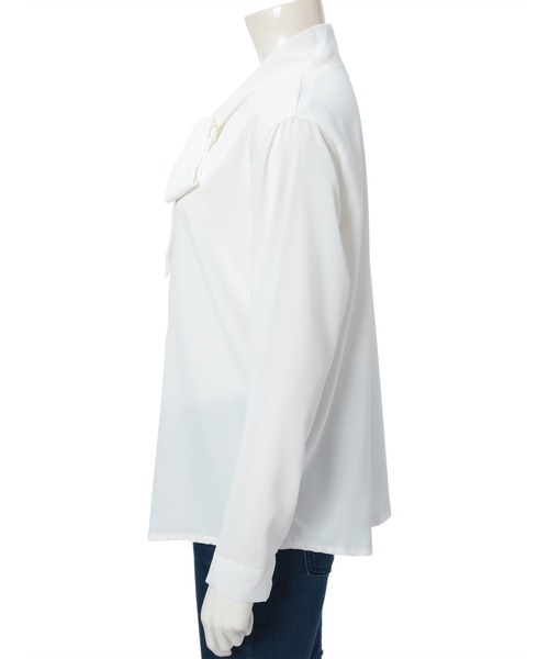 fifth(フィフス)の「ボウタイブラウス(シャツ/ブラウス・レディース・ホワイト/グレー・MEDIUM)」の7枚目の写真