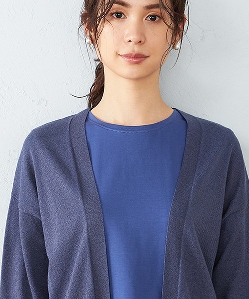 COMME CA ISM(コムサイズム)の「ラメ ニットカーディガン(カーディガン/ボレロ・レディース・ベージュ/ブルー/チャコール・MEDIUM/LARGE)」の10枚目の写真