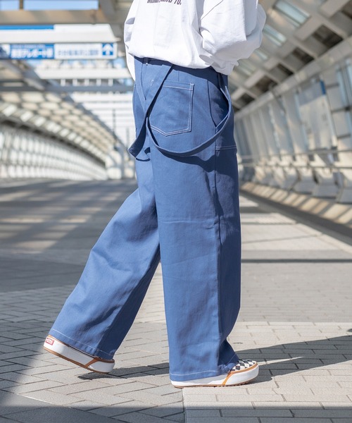 kutir（クティール）の「サス付きステッチワイドパンツ（その他パンツ・メンズ・ブラック/ダークグリーン/サックスブルー/キナリ・SMALL/MEDIUM/LARGE）」の4枚目の写真