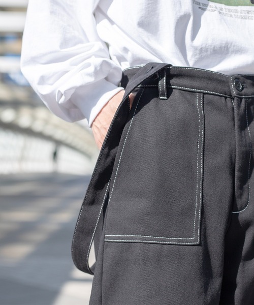 kutir（クティール）の「サス付きステッチワイドパンツ（その他パンツ・メンズ・ブラック/ダークグリーン/サックスブルー/キナリ・SMALL/MEDIUM/LARGE）」の18枚目の写真