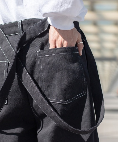 kutir（クティール）の「サス付きステッチワイドパンツ（その他パンツ・メンズ・ブラック/ダークグリーン/サックスブルー/キナリ・SMALL/MEDIUM/LARGE）」の19枚目の写真