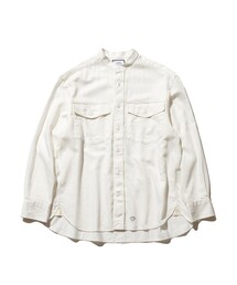 【UNISEX】ライトツイル バンドカラーシャツ