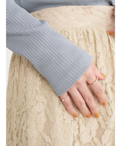 earth music&ecology（アースミュージックアンドエコロジー）の「チェーン柄リブ長袖ハイネックプルオーバー ＊（Tシャツ/カットソー・レディース・サックスブルー/オフホワイト/杢グレー/ブラック/イエロー/ベージュ系その他2・M/S）」の19枚目の写真