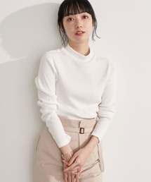 earth music&ecology | チェーン柄リブ長袖ハイネックプルオーバー ＊(Tシャツ/カットソー)