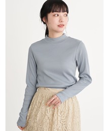 earth music&ecology | チェーン柄リブ長袖ハイネックプルオーバー ＊(Tシャツ/カットソー)