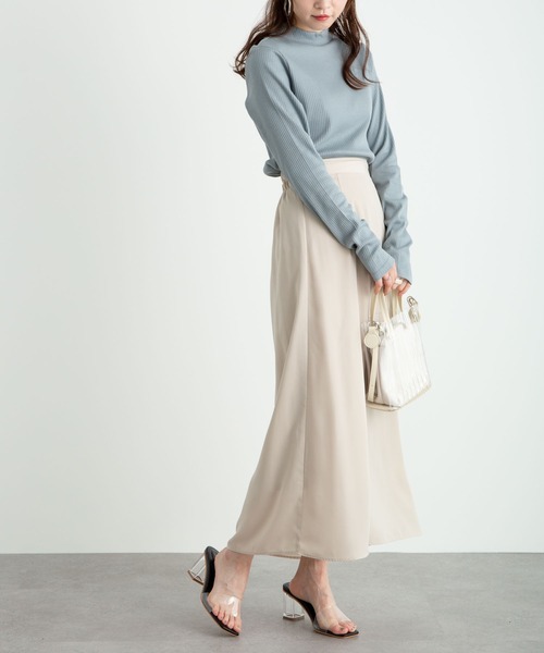 earth music&ecology（アースミュージックアンドエコロジー）の「チェーン柄リブ長袖ハイネックプルオーバー ＊（Tシャツ/カットソー・レディース・サックスブルー/オフホワイト/杢グレー/ブラック/イエロー/ベージュ系その他2・M/S）」の10枚目の写真