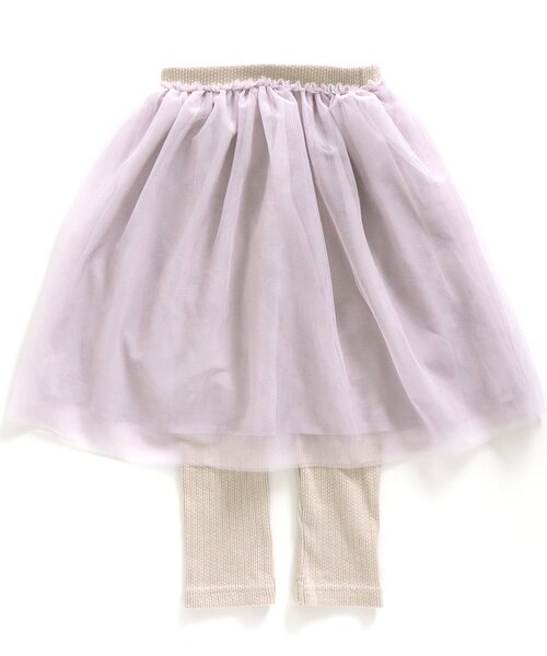 apres les cours（アプレレクール）の「レギンス付きチュールスカート 9分丈（スカート・キッズ・ラベンダー/キナリ/ミント・130/140/120/110/90/100）」の3枚目の写真