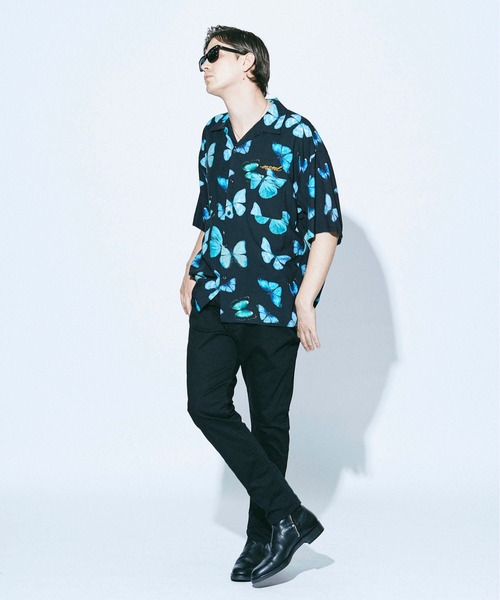 MSML（エムエスエムエル）の「BUTTERFLY OPEN COLLAR SHORT