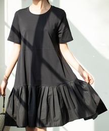 プリーツヘムTシャツワンピース