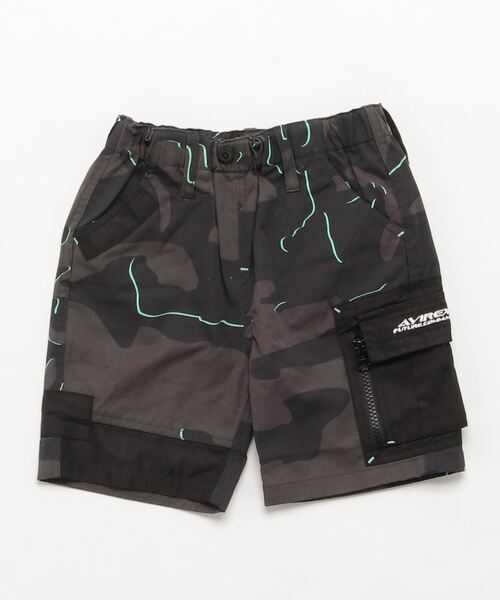 AVIREX(アヴィレックス)の「【キッズ】フューチャーコマンド カモ コンビ ショーツ/ KIDS FUTURE CAMO COMBI SHORTS / アヴィレックス / AVIREX(その他パンツ・キッズ・グリーン系カモフラージュ/DK.Gray・SMALL/LARGE/MEDIUM)」の1枚目の写真