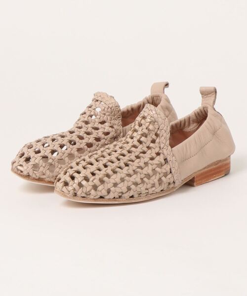 WOVEN（ウーヴン）の「WOVEN (ウーヴン) / メキシコ製 メッシュレザー スリッポン サンダル AMI（スリッポン・レディース・ホワイト/ブラック/ベージュ・6/8/9/5/7）」の3枚目の写真