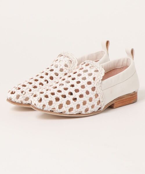 WOVEN（ウーヴン）の「WOVEN (ウーヴン) / メキシコ製 メッシュレザー スリッポン サンダル AMI（スリッポン・レディース・ホワイト/ブラック/ベージュ・6/8/9/5/7）」の6枚目の写真