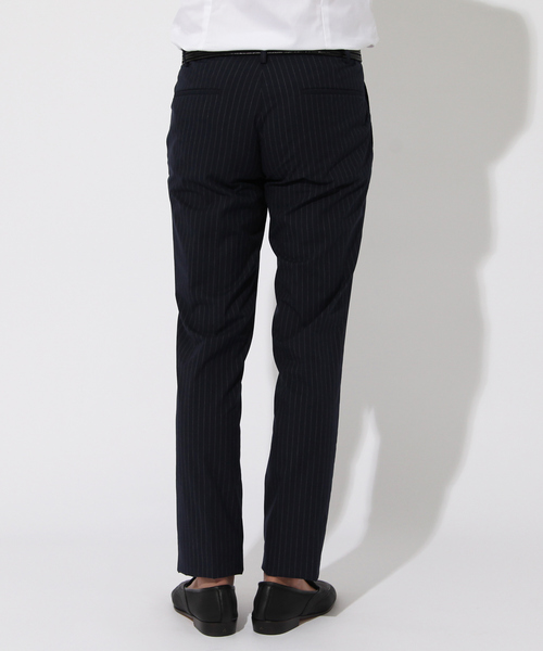 DESIGNWORKS（デザインワークス）の「シルキーコットンストライプ スラックス パンツ（スラックス・メンズ・ネイビー・44/46/48）」の5枚目の写真