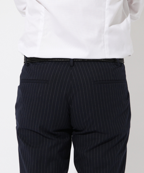 DESIGNWORKS（デザインワークス）の「シルキーコットンストライプ スラックス パンツ（スラックス・メンズ・ネイビー・44/46/48）」の6枚目の写真