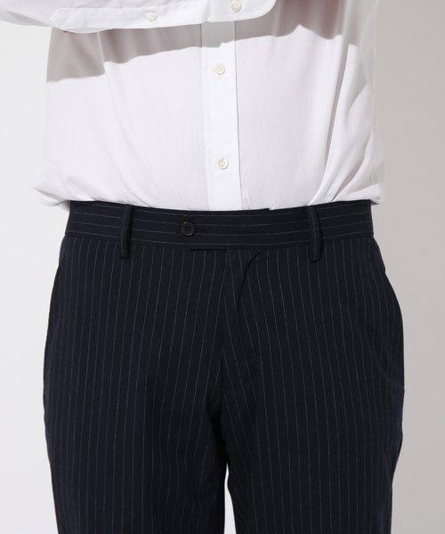 DESIGNWORKS（デザインワークス）の「シルキーコットンストライプ スラックス パンツ（スラックス・メンズ・ネイビー・44/46/48）」の8枚目の写真