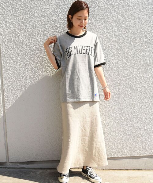 Russell Athletic（ラッセルアスレティック）の「【WEB限定/SHIPS別注】RUSSELL ATHLETIC: カレッジ プリント リンガー Tシャツ（Tシャツ/カットソー・メンズ・ホワイト/オフホワイト/ブラック/ダークグレー・LARGE/X-LARGE/MEDIUM/SMALL）」の11枚目の写真