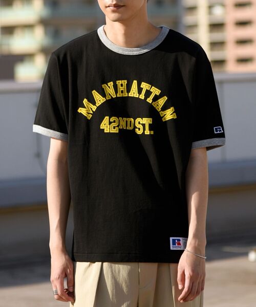 Russell Athletic（ラッセルアスレティック）の「【WEB限定/SHIPS別注】RUSSELL ATHLETIC: カレッジ プリント リンガー Tシャツ（Tシャツ/カットソー・メンズ・ホワイト/オフホワイト/ブラック/ダークグレー・LARGE/X-LARGE/MEDIUM/SMALL）」の13枚目の写真