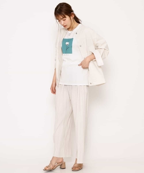 a.v.v（アーヴェヴェ）の「プリーツイージーパンツ（その他パンツ・レディース・アイボリー/ベージュ・38/36/40/34/42）」の7枚目の写真